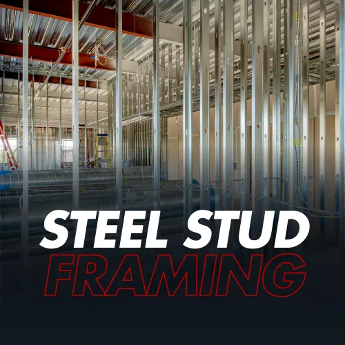 Our steel stud framing offers a strong and precise foundation for any project